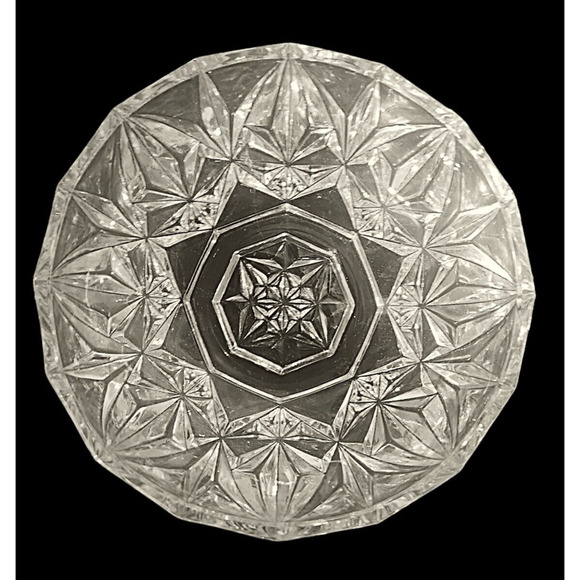 2 Unique Diamond patterned cut glass Candy/ Nut Dish - Picture 3 of 8